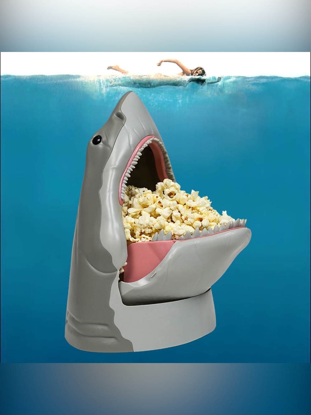 Jaws 50th Anniversary Shark Popcorn Bucket-Alamo Drafthouse